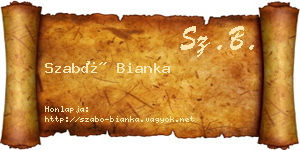Szabó Bianka névjegykártya