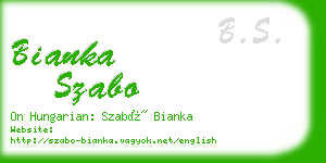 bianka szabo business card